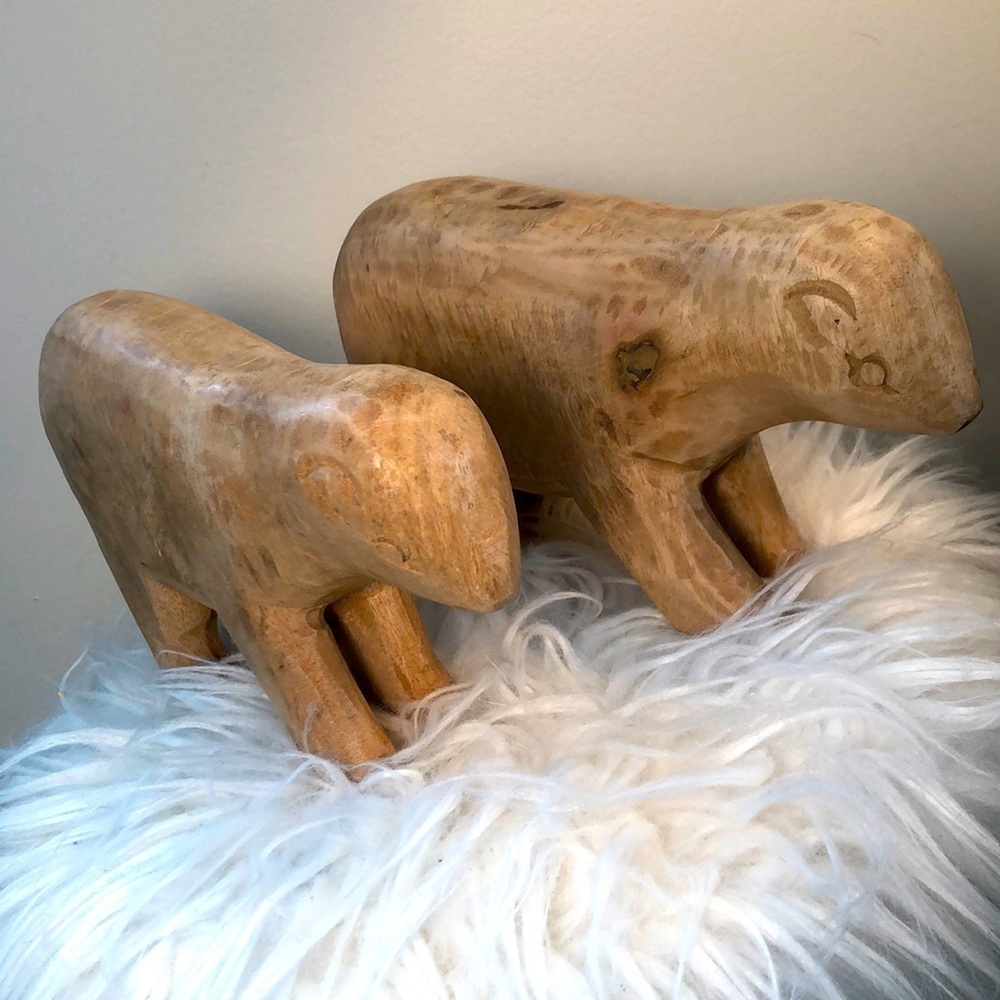 HAND-CARVED BEARS | Wooden Carved Pair of Bears - Picture 2 of 8